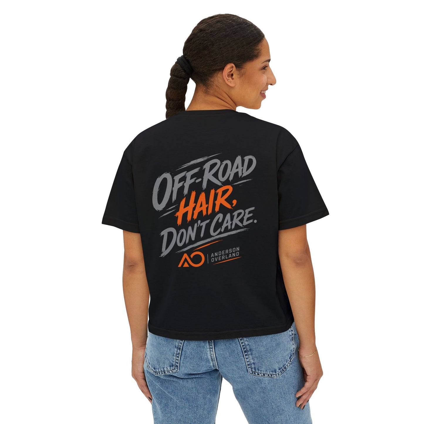 Off Road Hair, Don't Care - Women's Boxy Tee