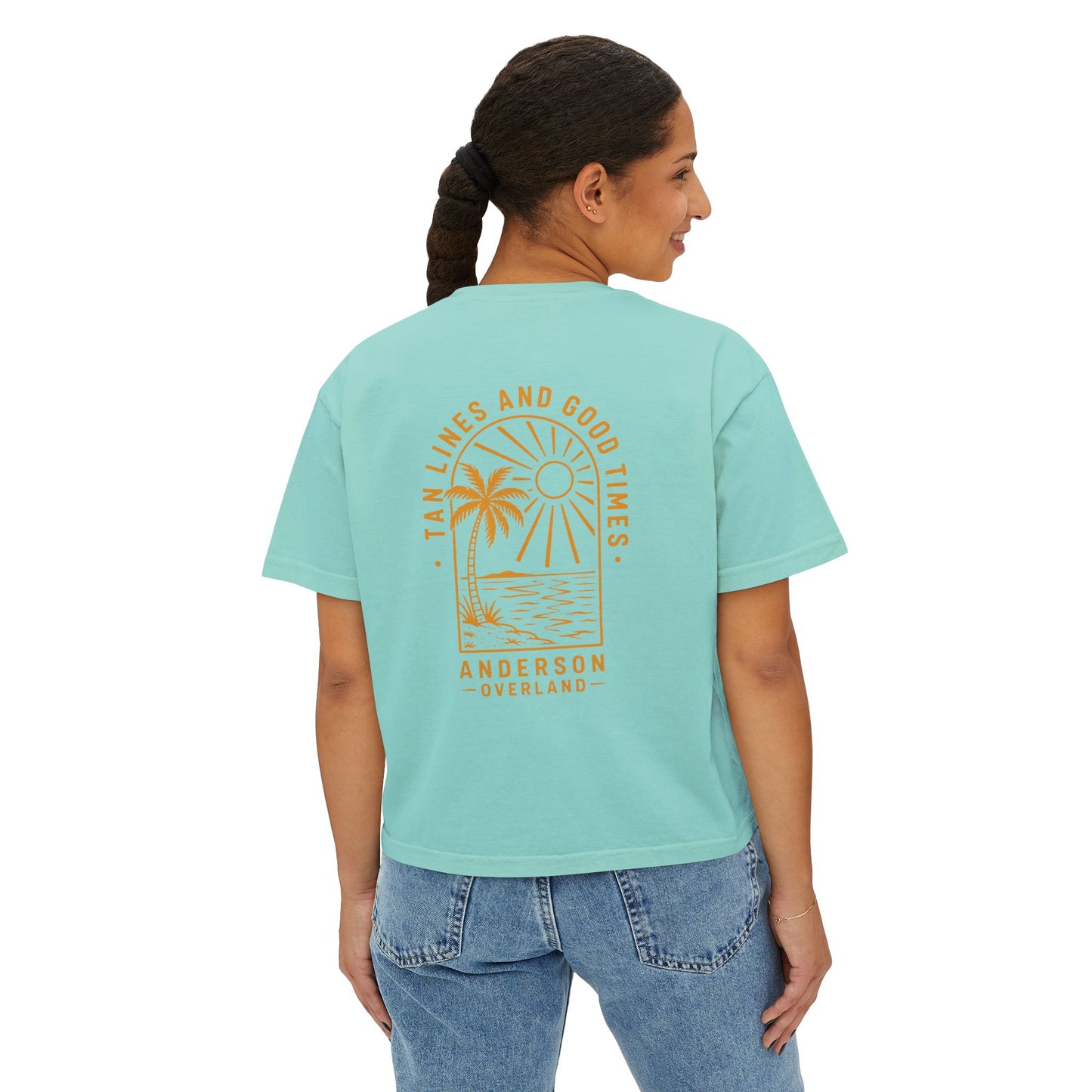 Women's Boxy Tee - Tan Line & Good Times