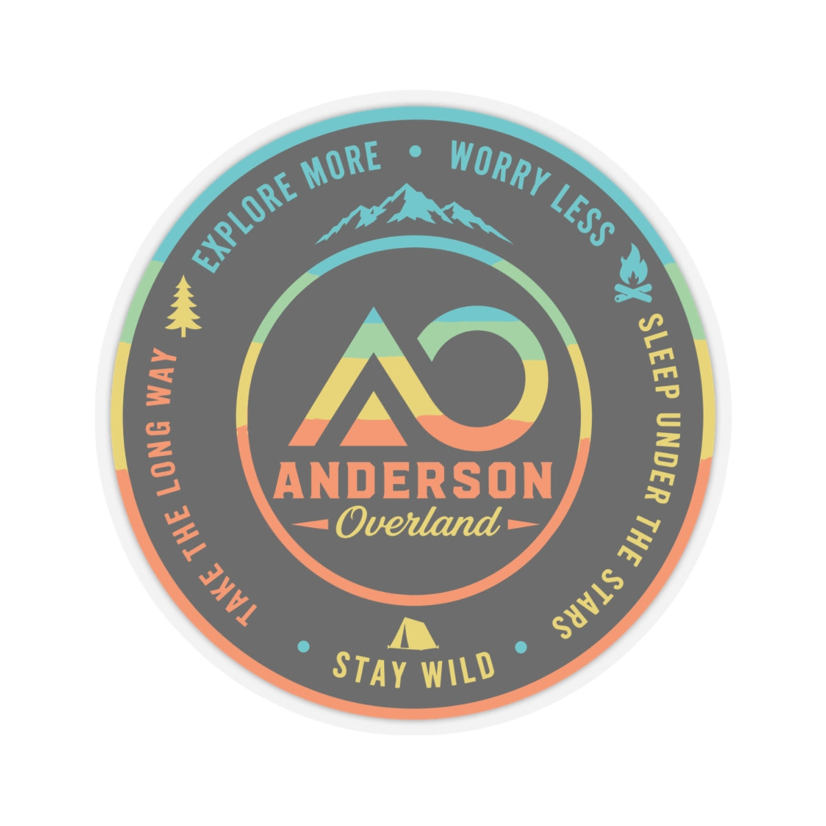 Circle Ombre Logo Sticker