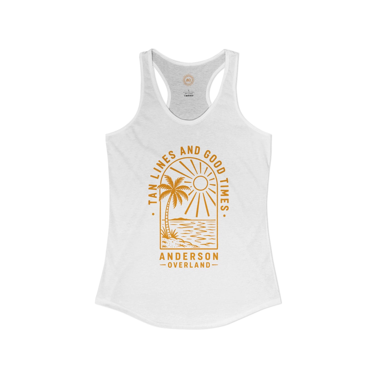 Women's Ideal Racerback Tank Tan Lines & Good Times