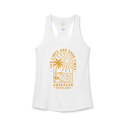 Women's Ideal Racerback Tank Tan Lines & Good Times