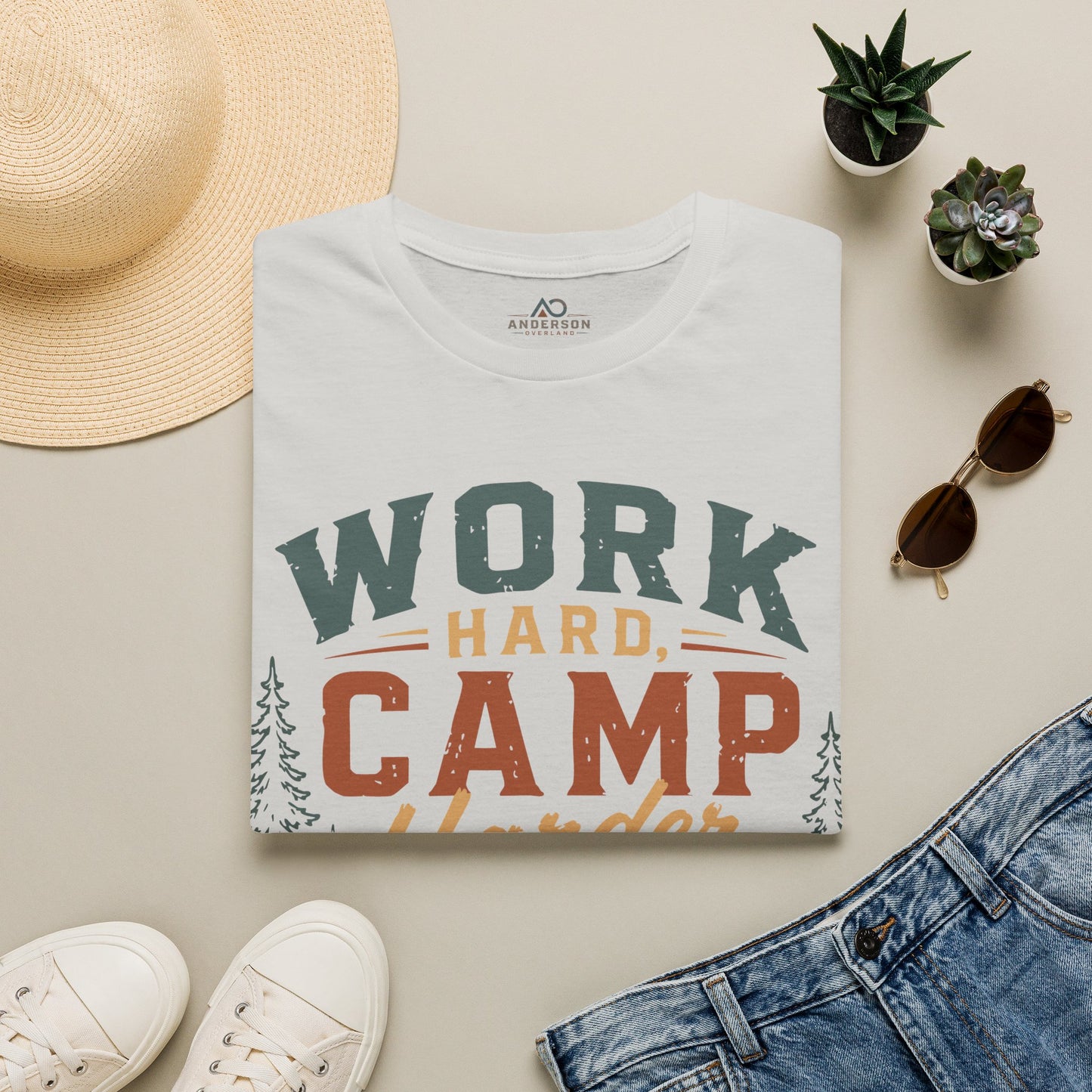 Work Hard, Camp Harder Unisex Shirt
