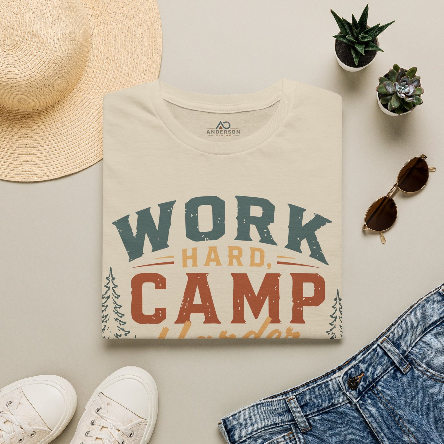 Work Hard, Camp Harder Unisex Shirt