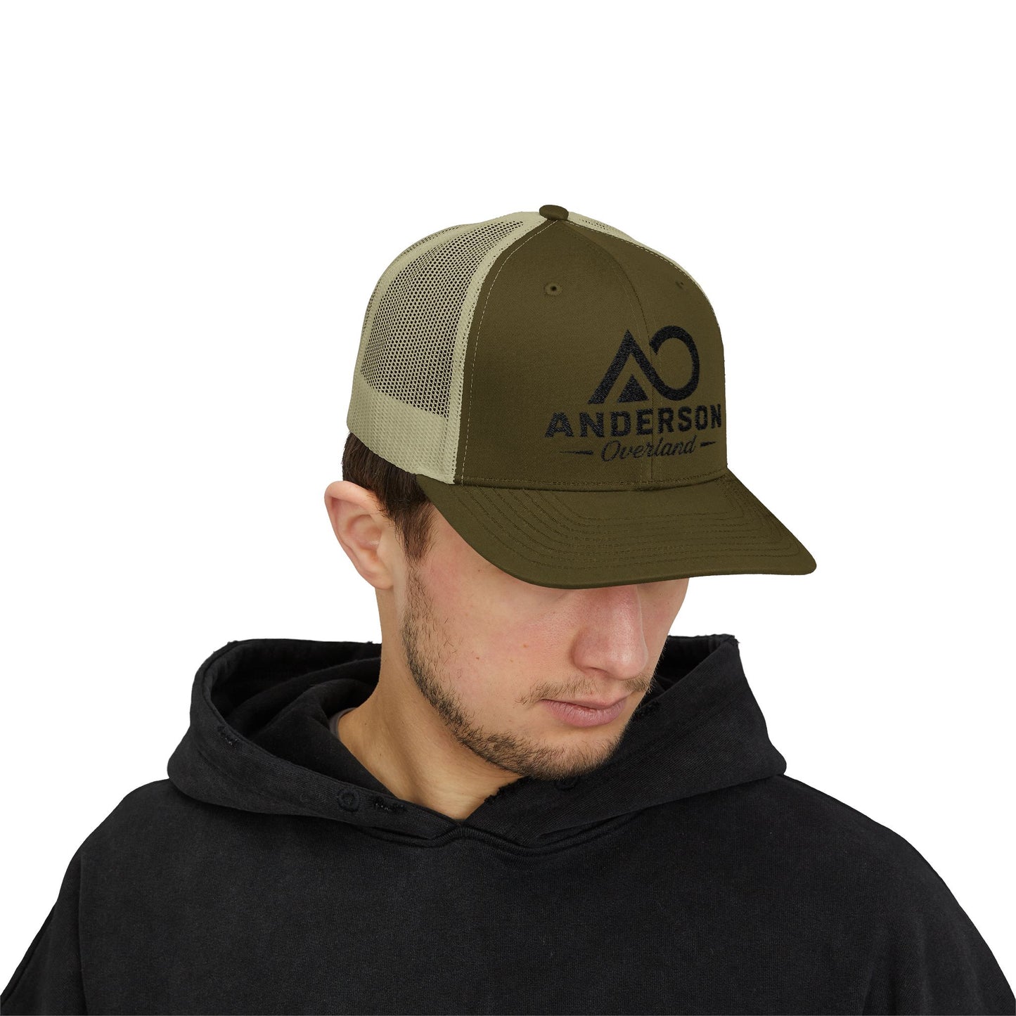 Anderson Overland Trucker Cap — Embroidered Snapback Hat