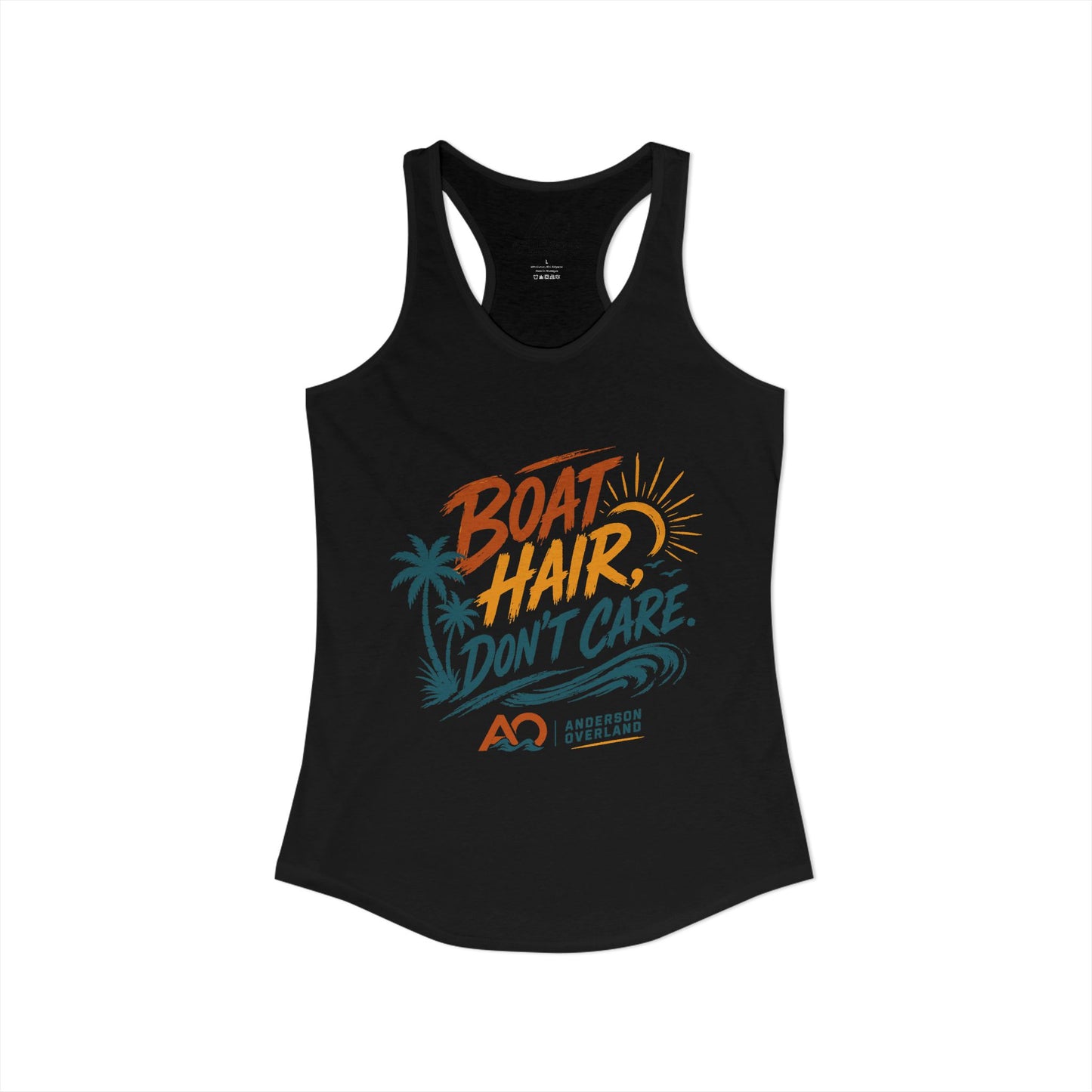 Boat Hair, Don't Care - Women's Racerback Tank
