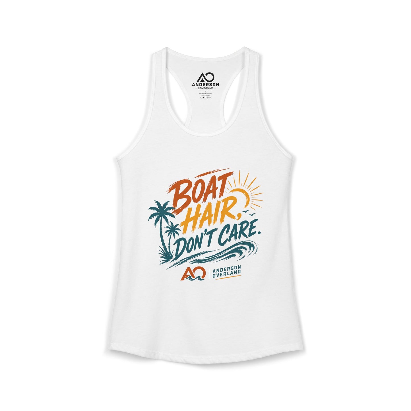 Boat Hair, Don't Care - Women's Racerback Tank