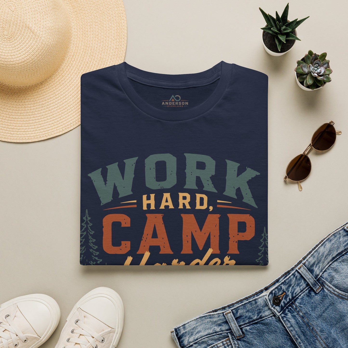 Work Hard, Camp Harder Unisex Shirt