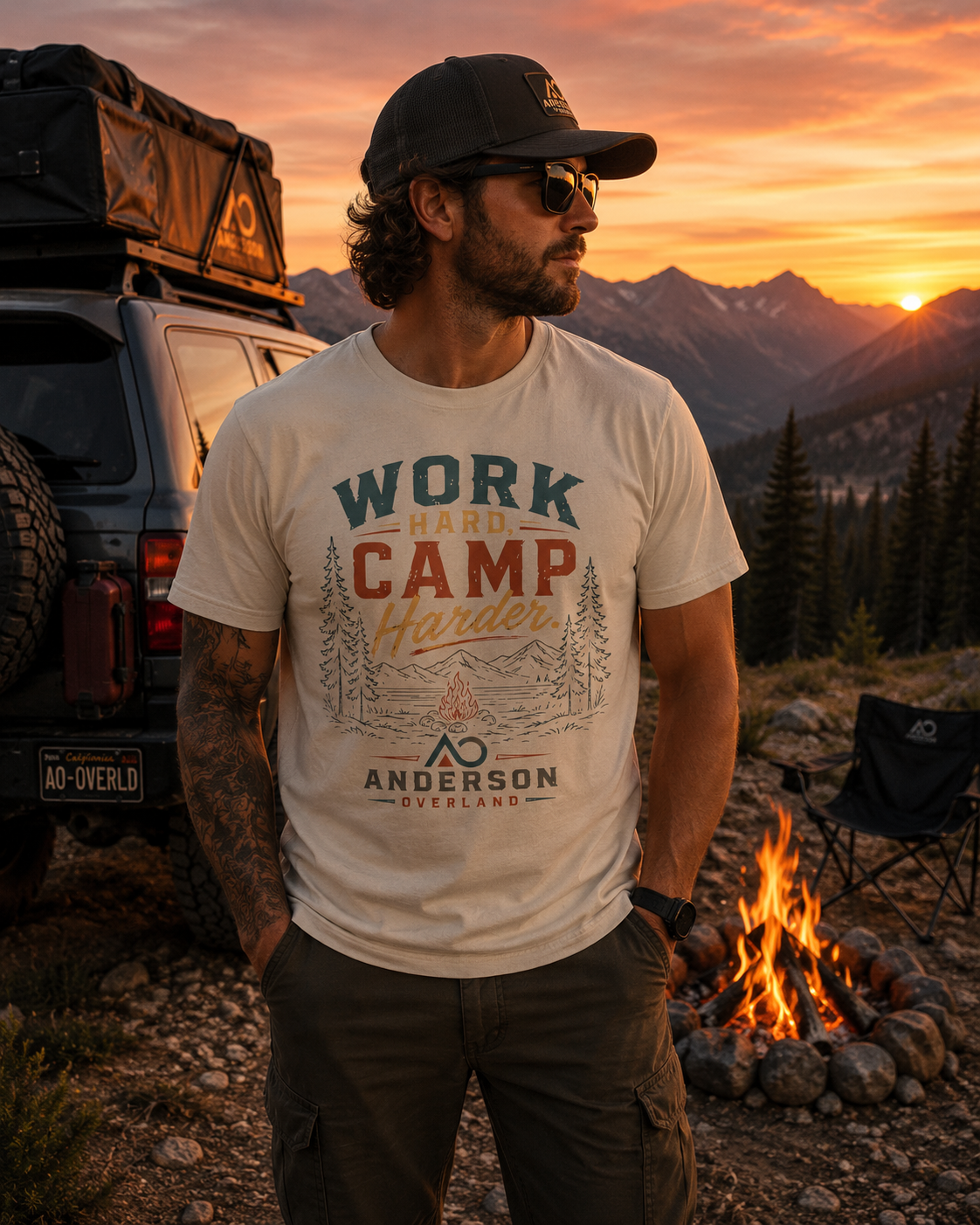 Work Hard, Camp Harder Unisex Shirt