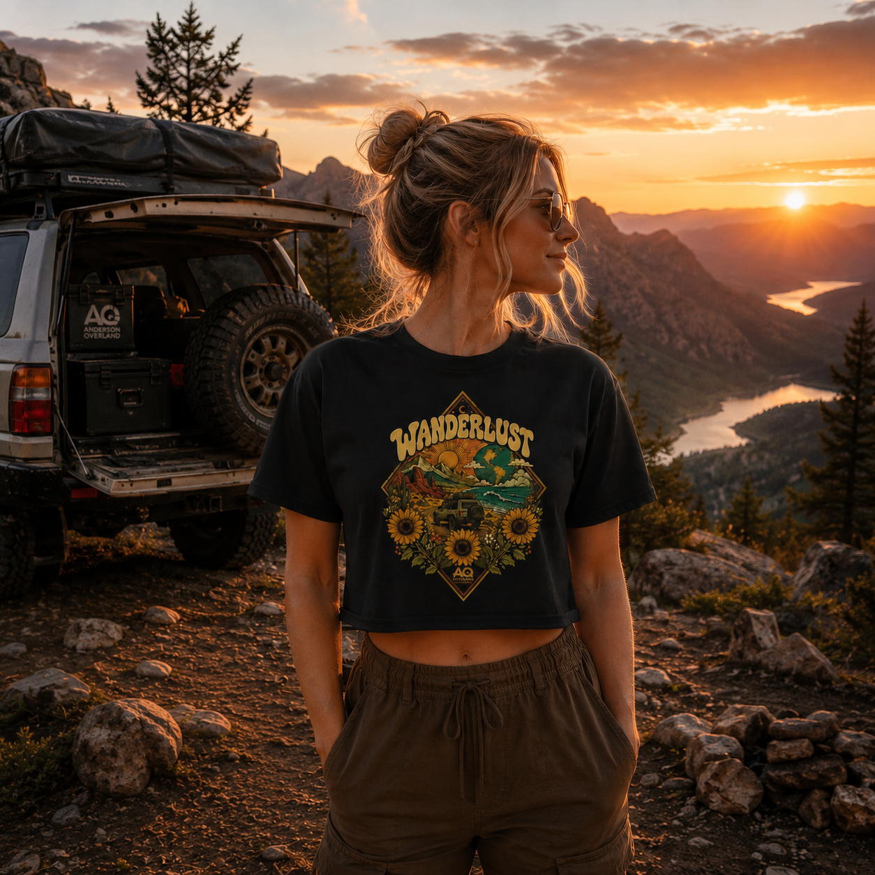 Wanderlust Crop Tee