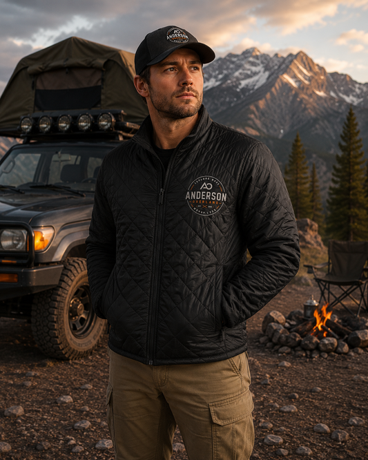 Men's Quilted Full-Zip Jacket (Embroidery)