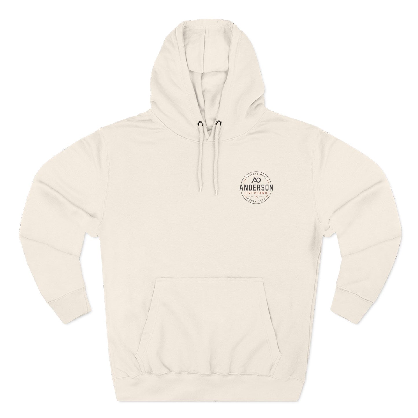 Fleece Hoodie Outdoor Anderson Overland Logo