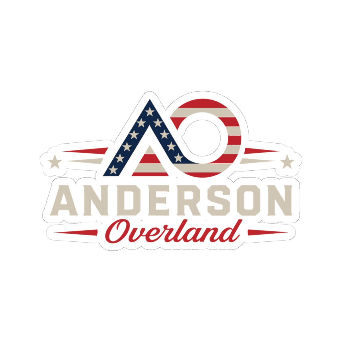 Overlanding Adventure Patriotic Sticker — American Off-Road Travel Decal