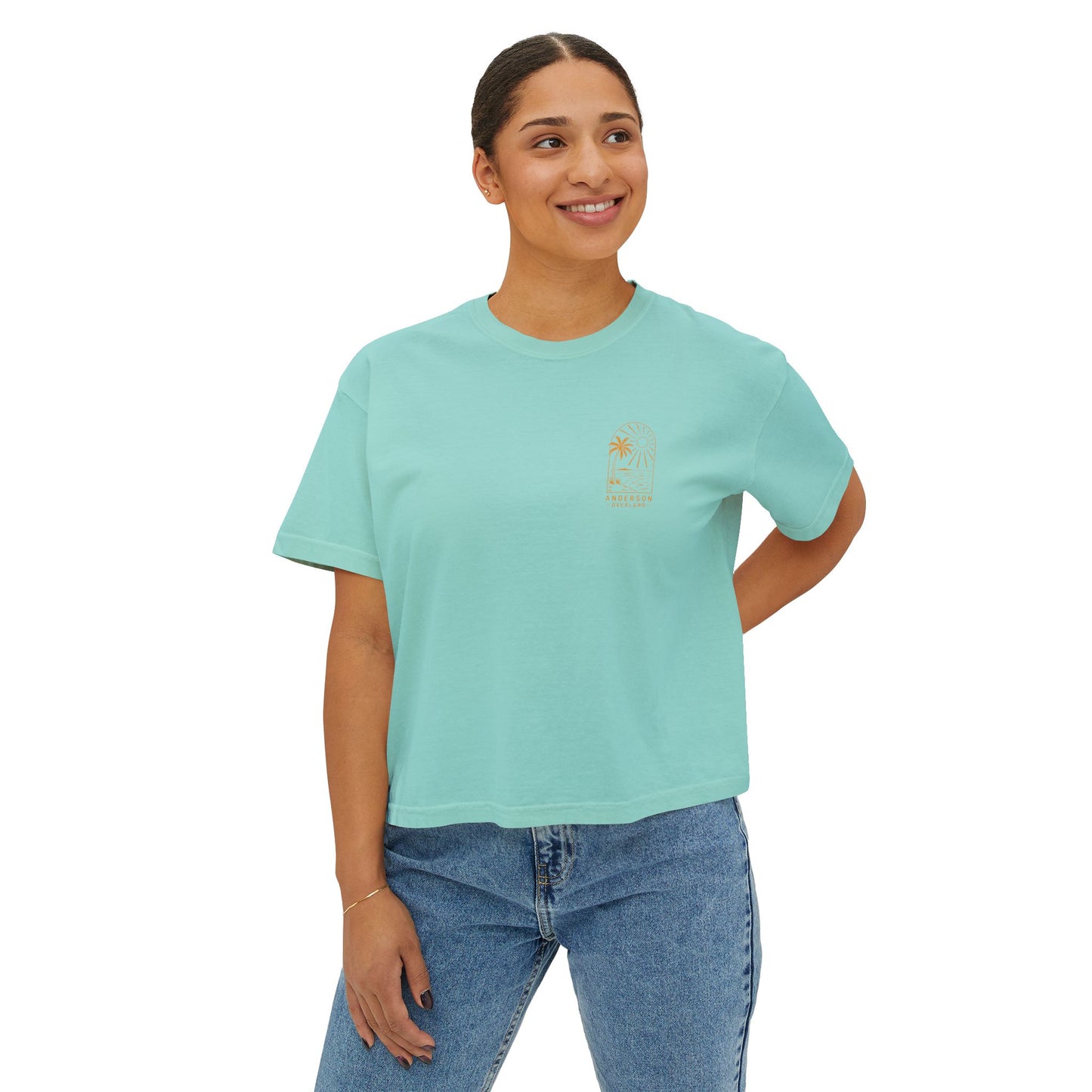 Women's Boxy Tee - Tan Line & Good Times