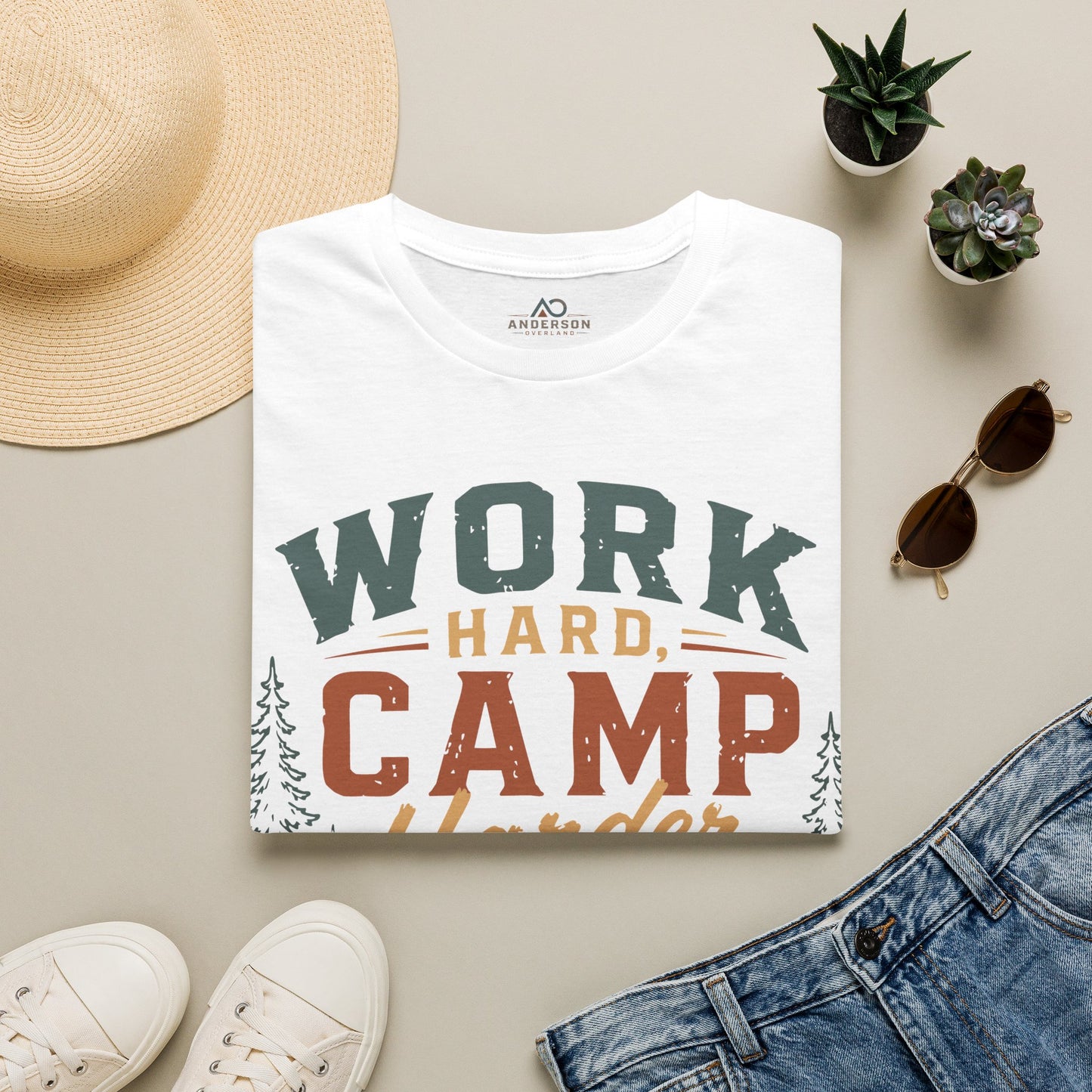 Work Hard, Camp Harder Unisex Shirt