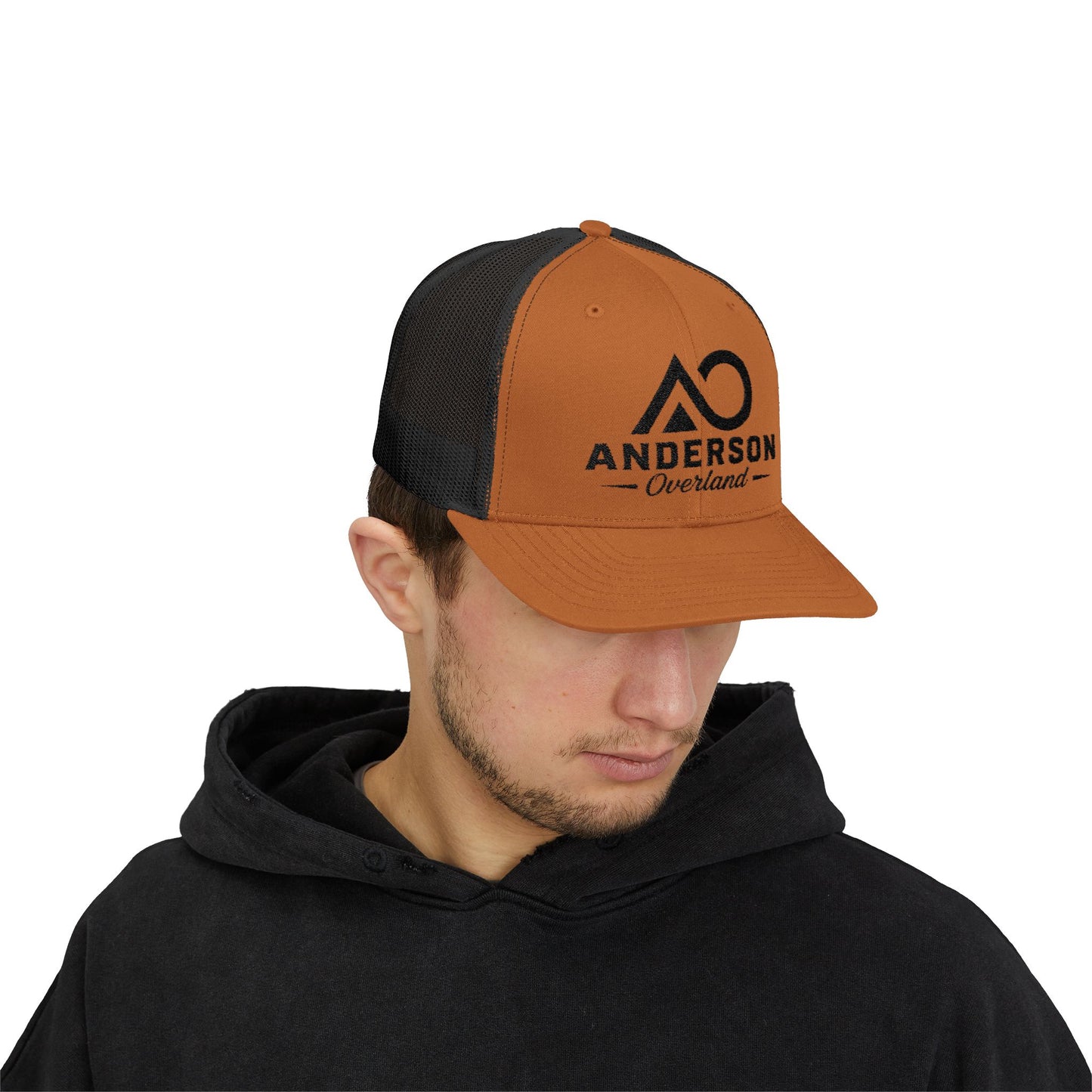 Anderson Overland Trucker Cap — Embroidered Snapback Hat