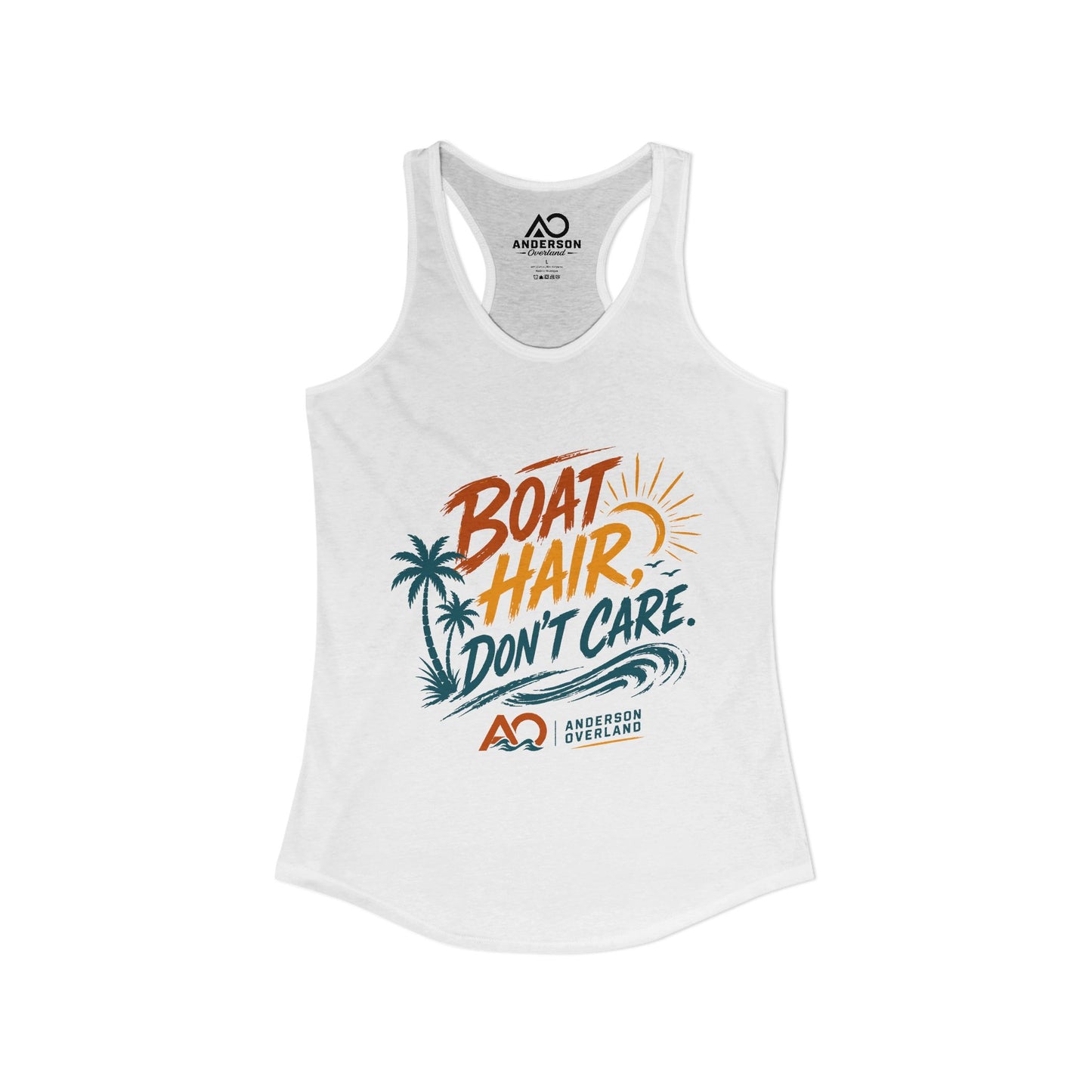 Boat Hair, Don't Care - Women's Racerback Tank
