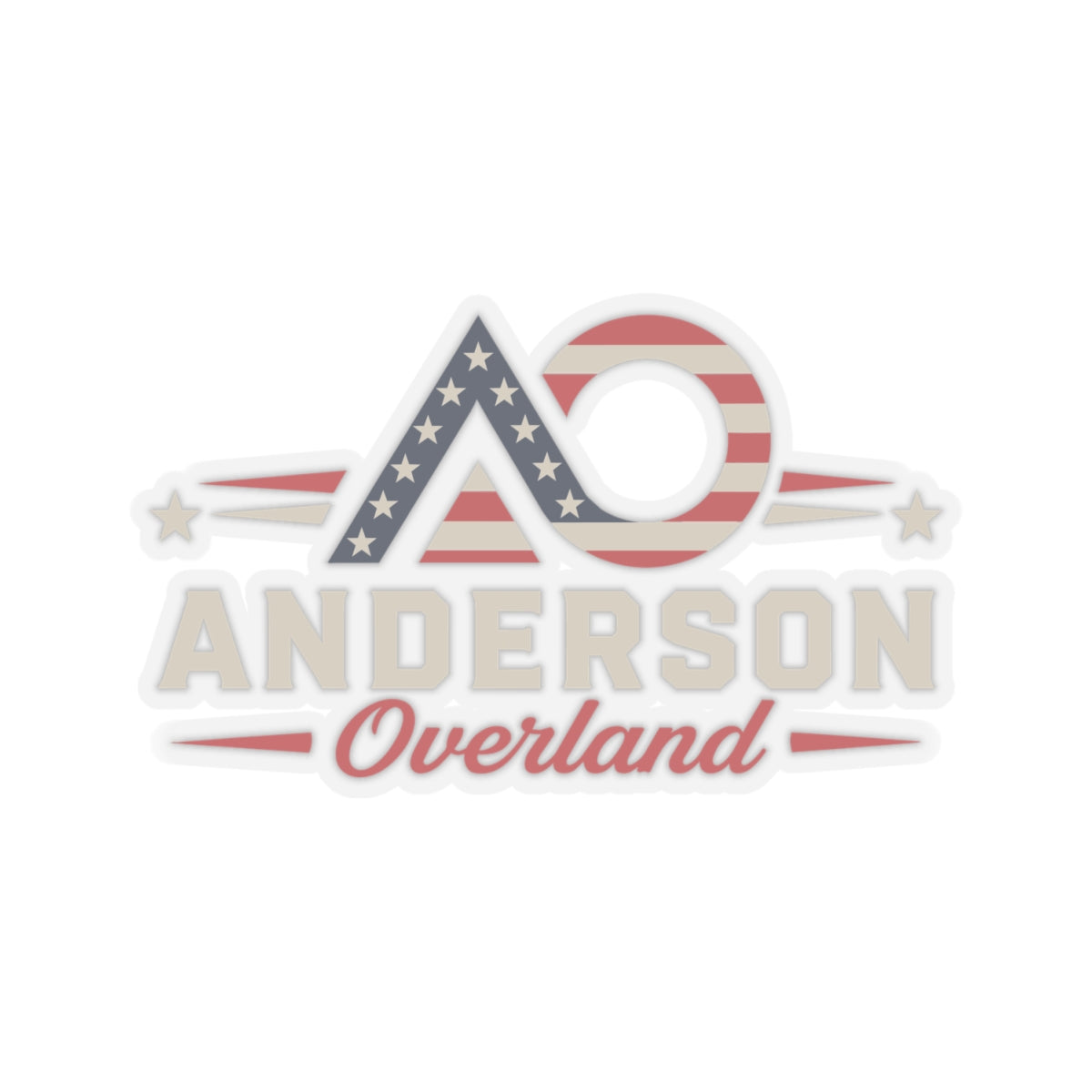 Overlanding Adventure Patriotic Sticker — American Off-Road Travel Decal