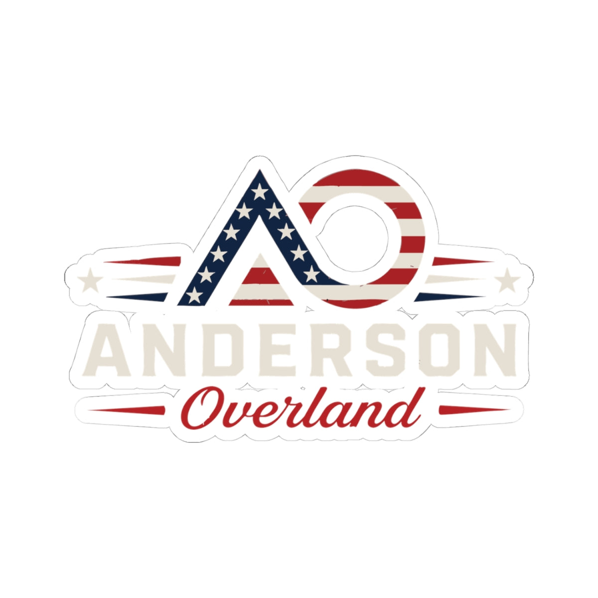 Overlanding Adventure Patriotic Sticker — American Off-Road Travel Decal