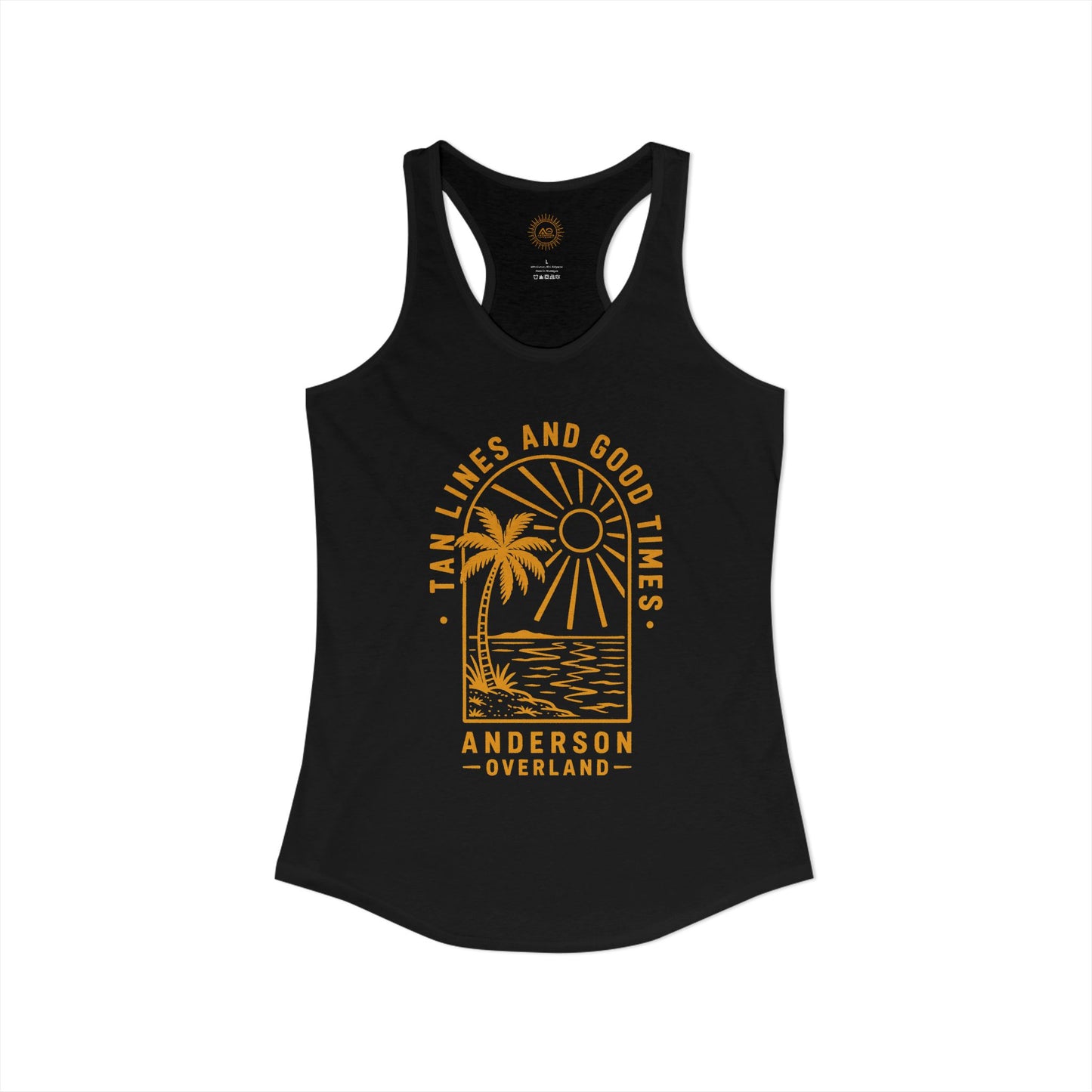 Women's Ideal Racerback Tank Tan Lines & Good Times
